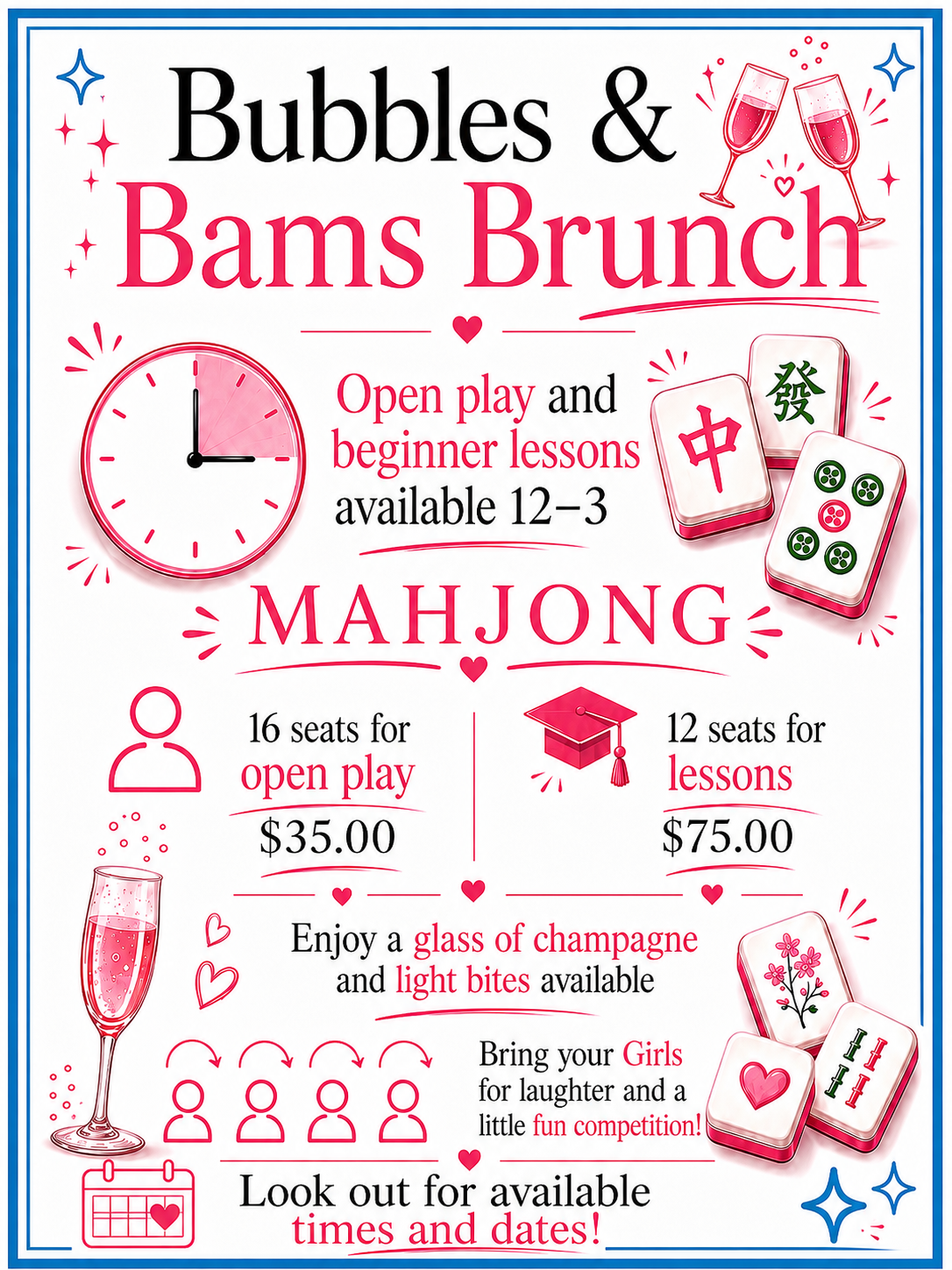 Bubbles & Bams Brunch flyer